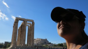 2014.9.29 SJ at Temple of Olympeon Zeus, Athens, Greece